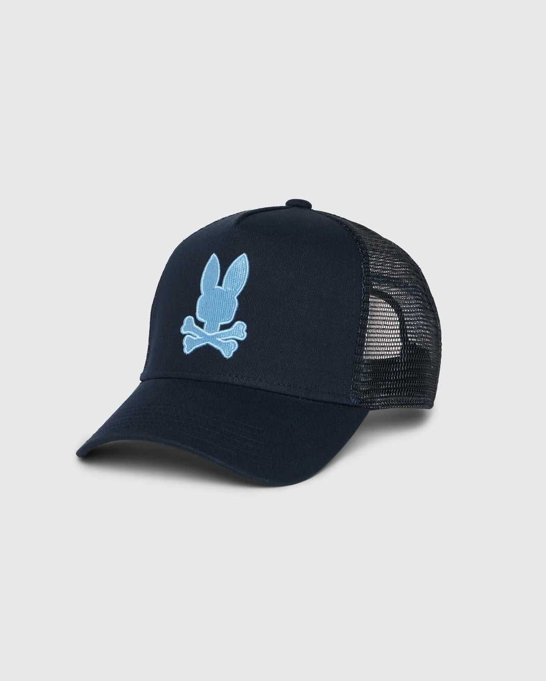 Chapeaux Psycho Bunny Houston Trucker Hat Bleu Marine Homme | TGR-44092919